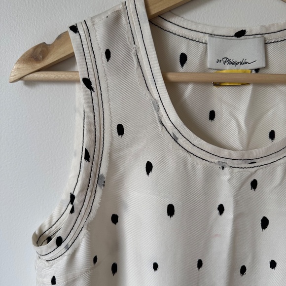 3.1 Phillip Lim White and Black Polka Dot Camisole - Picture 2 of 6